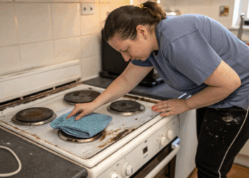 Esqueça detergentes caros, como uma toalha transforma sua limpeza do seu fogão