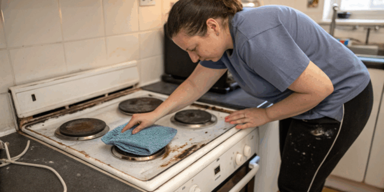 Esqueça detergentes caros, como uma toalha transforma sua limpeza do seu fogão