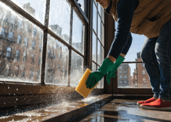 Antes de jogar a esponja velha fora, transforme-a em limpador de cantos que você nunca alcançaria