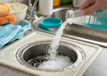 Misture detergente com sal e veja o que acontece com o seu ralo em 5 minutos