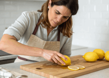 Como limpar tábua de cortar carne com um ingrediente poderoso da sua cozinha