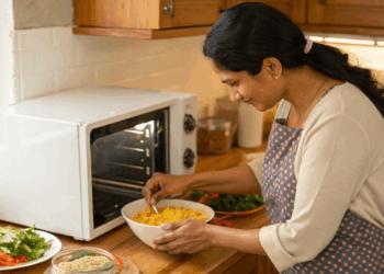 Cuscuz pronto em minutos no micro-ondas que transforma suas manhãs corridas em refeições saborosas