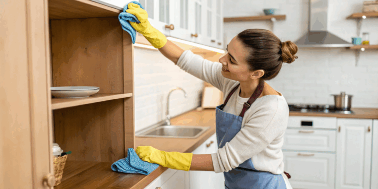 Armário engordurado na cozinha? Misturinha caseira com vinagre remove sujeira sem precisar esfregar muito