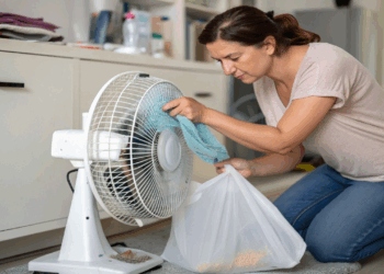 Como limpar o ventilador e remover toda a sujeira com o truque da sacola