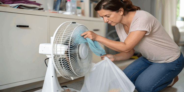 Como limpar o ventilador e remover toda a sujeira com o truque da sacola