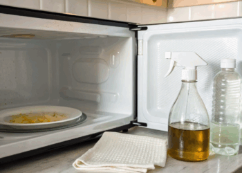 Misturinha caseira com 2 ingredientes limpa o micro-ondas e tira o mau cheiro em até 5 minutos