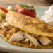 Receitinha fit de panqueca de frango desfiado, passo a passo para preparo rápido e nutritivo