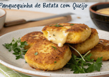 Você não vai acreditar como essa panquequinha fica cremosa e dourada em apenas 20 minutos