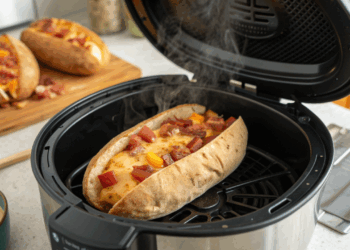 Nem forno nem fritura: pão de batata recheado na air fryer fica cremoso e crocante pronto em minutos