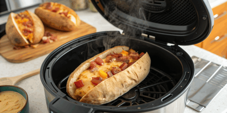 Nem forno nem fritura: pão de batata recheado na air fryer fica cremoso e crocante pronto em minutos