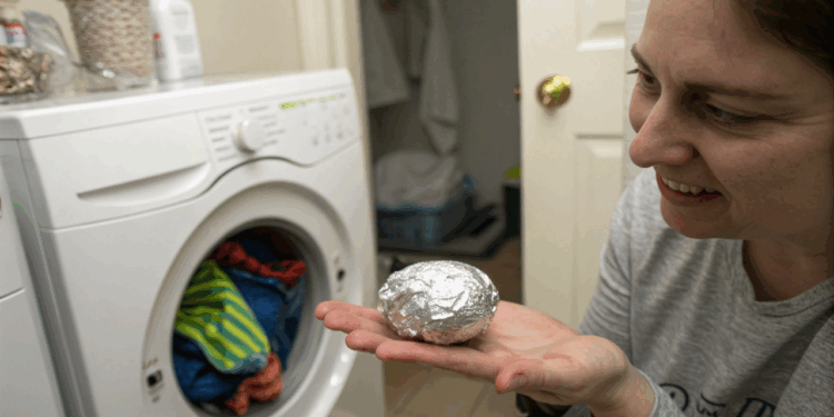 Por que colocar uma bola de papel alumínio na máquina de lavar pode ajudar suas roupas