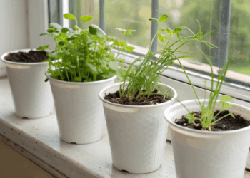 Plante ervas em copos de iogurte na sua cozinha e tenha temperos frescos mesmo em pouca luz