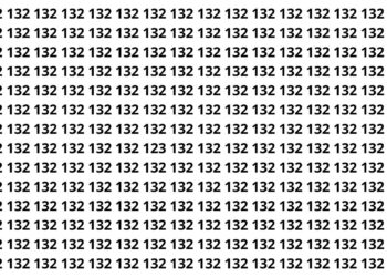 Só quem tem olhar rápido consegue achar número 123 entre dezenas de 132 em 5 segundos