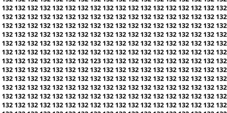 Só quem tem olhar rápido consegue achar número 123 entre dezenas de 132 em 5 segundos