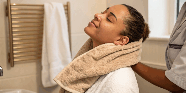 Usar toalha quente, o truque que alivia tensão no pescoço de um dia de trabalho difícil em minutos