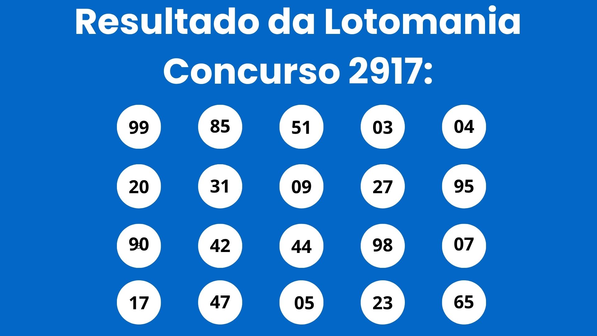 Resultado da Lotomania: veja números e ganhadores do concurso 2917 (segunda, 27/04) e como resgatar