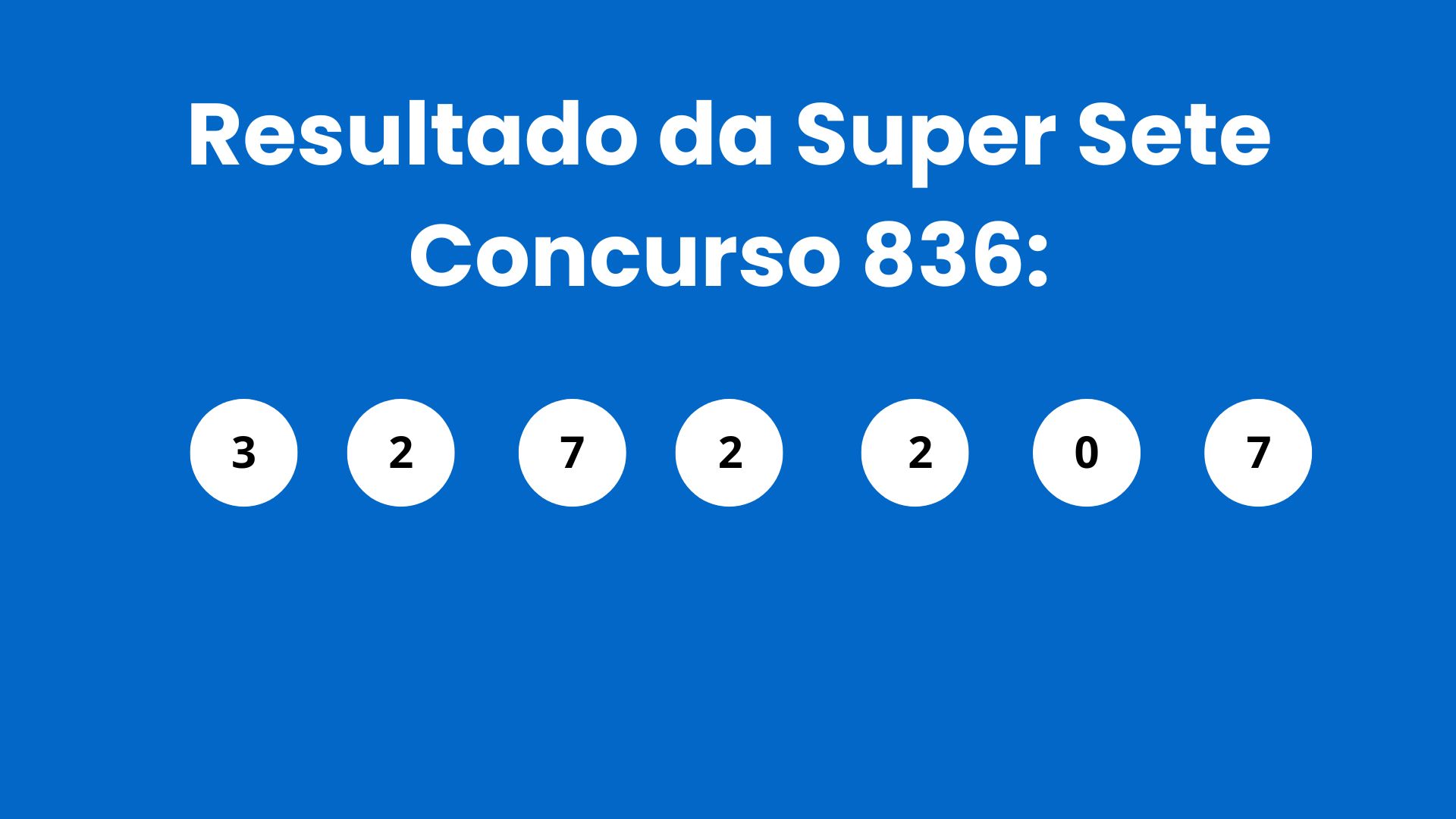 Resultado da Resultado da Super Sete: veja números e ganhadores do concurso 836 (sexta, 17/04) e como resgatar