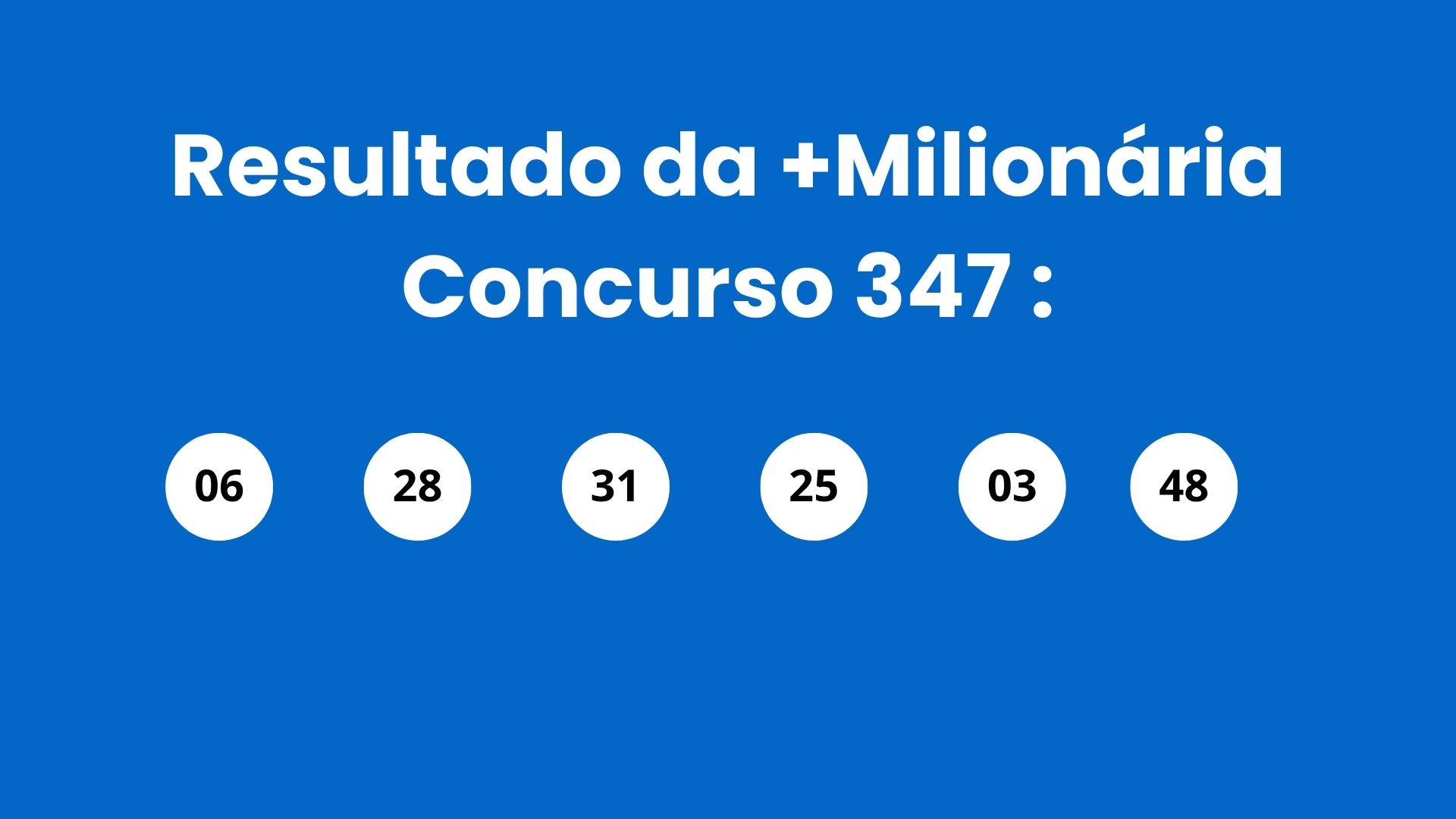 Resultado da +Milionária: veja números e ganhadores do concurso 347 (sábado, 18/04) e como resgatar