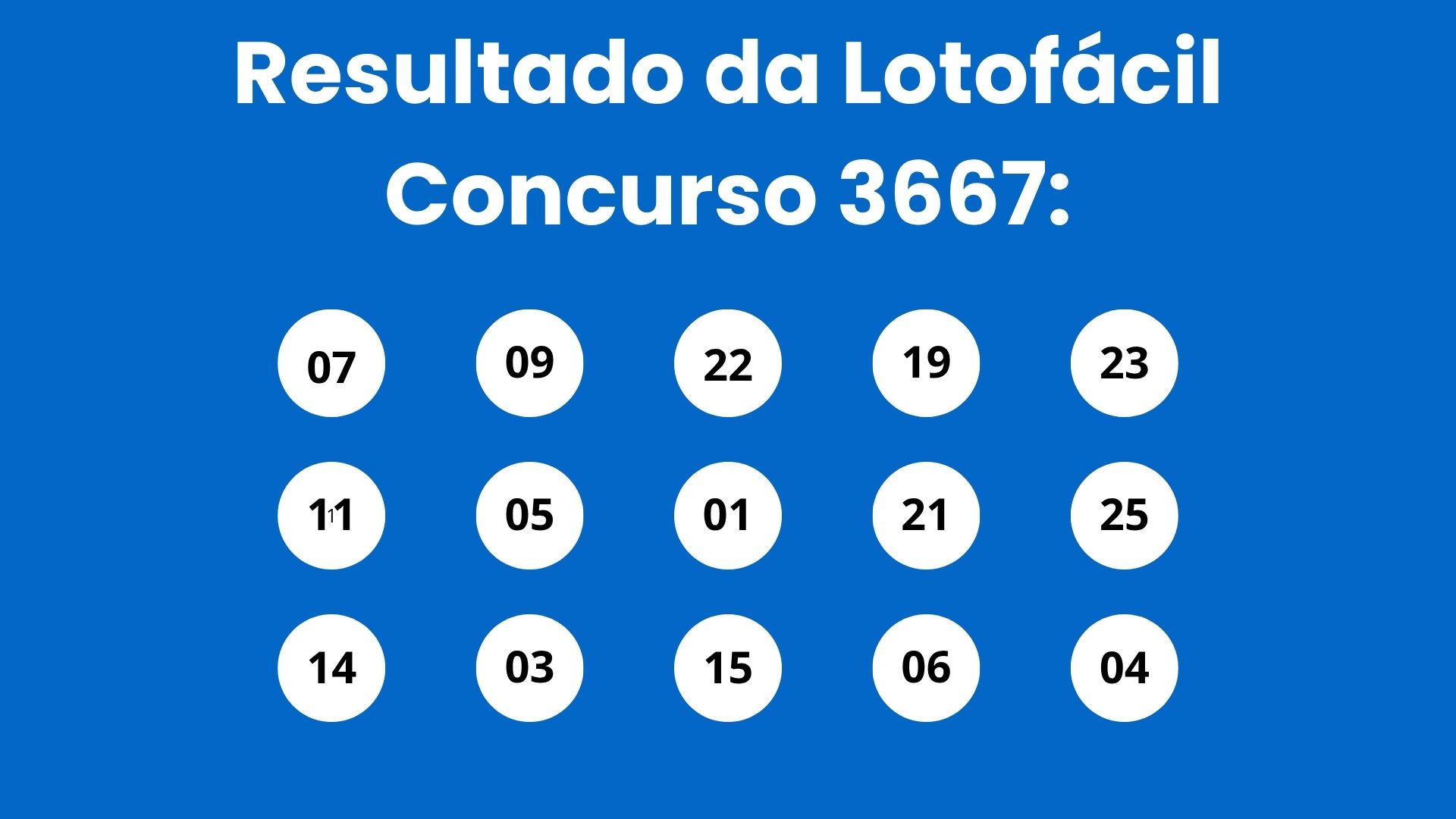 Resultado da Lotofácil: veja números e ganhadores do concurso 3667 (quarta, 22/04) e como resgatar