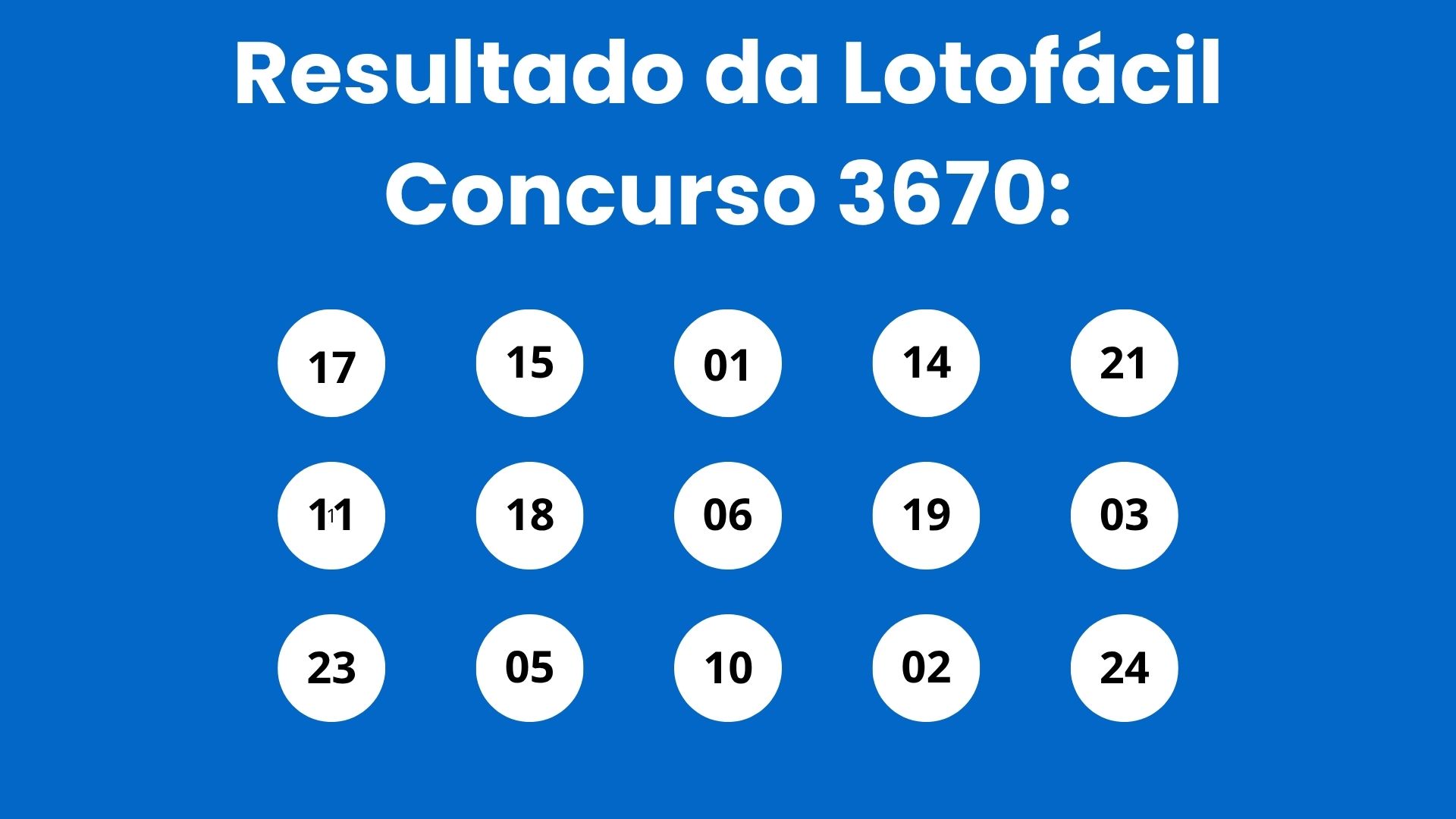 Resultado da Lotofácil: veja números e ganhadores do concurso 3670(sábado, 25/04) e como resgatar