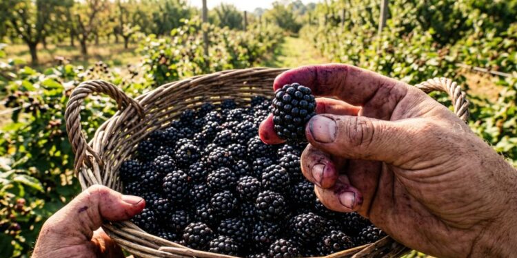 Como podar o pé de amora para obter mais frutos retirando os galhos que já produziram no ano anterior