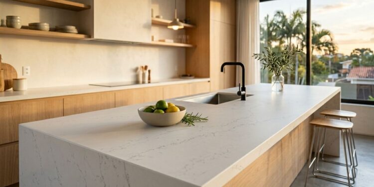 Adeus à pia de granito escuro e manchado: a nova tendência de pedras que vai dominar as cozinhas em 2026