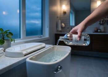 Colocar vinagre branco na caixa acoplada à noite: para que serve e como seu banheiro fica pela manhã