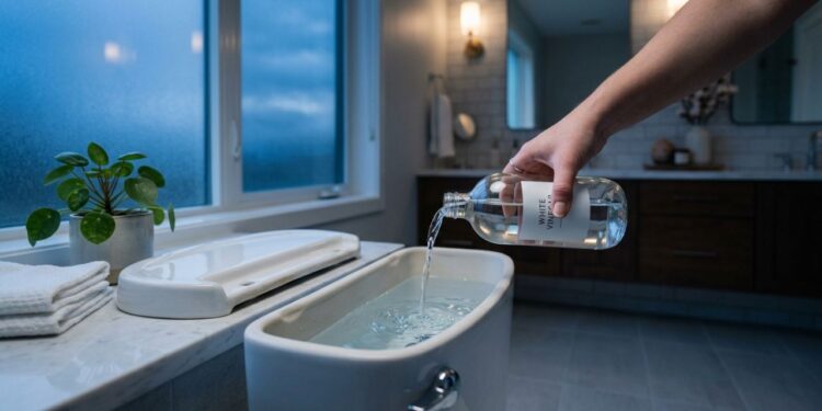 Colocar vinagre branco na caixa acoplada à noite: para que serve e como seu banheiro fica pela manhã