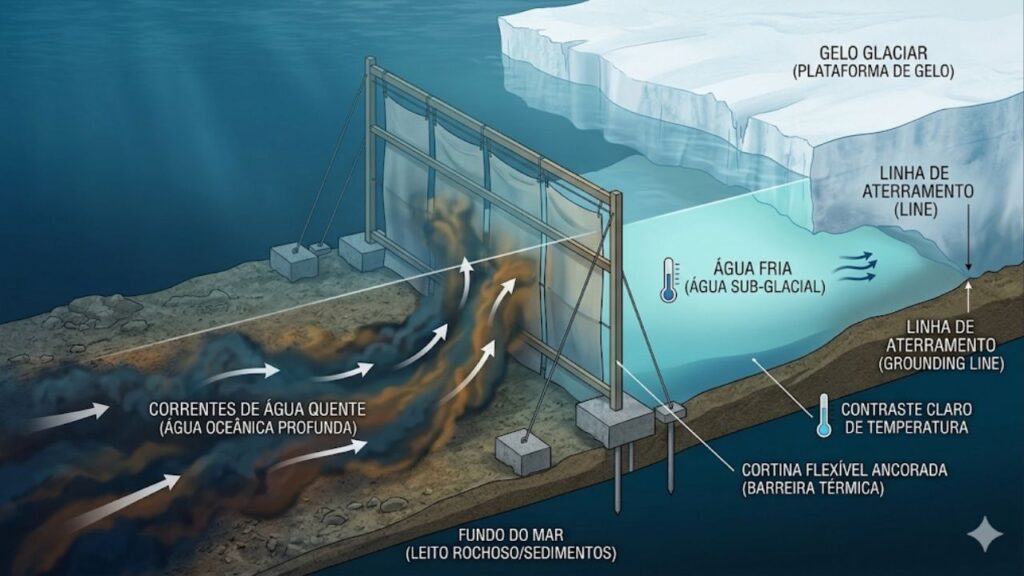 Cientistas propõem a construção de um muro com mais de 80 quilômetros de extensão para impedir o derretimento da geleira do apocalipse