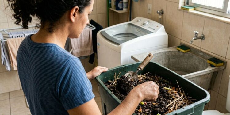 Como eliminar o cheiro forte do adubo caseiro em menos de um minuto: truque caseiro eficaz cobrindo tudo com folhas secas e borra de café