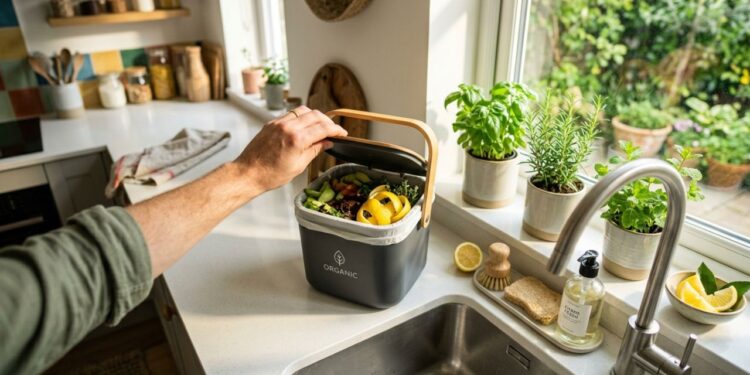 Colocar um algodão embebido em essência no fundo da lixeira: um truque inteligente para uma cozinha sempre perfumada