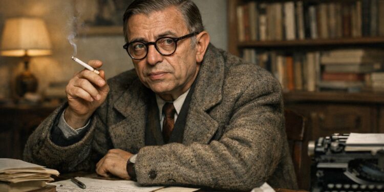 Jean-Paul Sartre, filósofo francês e dramaturgo existencialista: "O homem está condenado a ser livre."