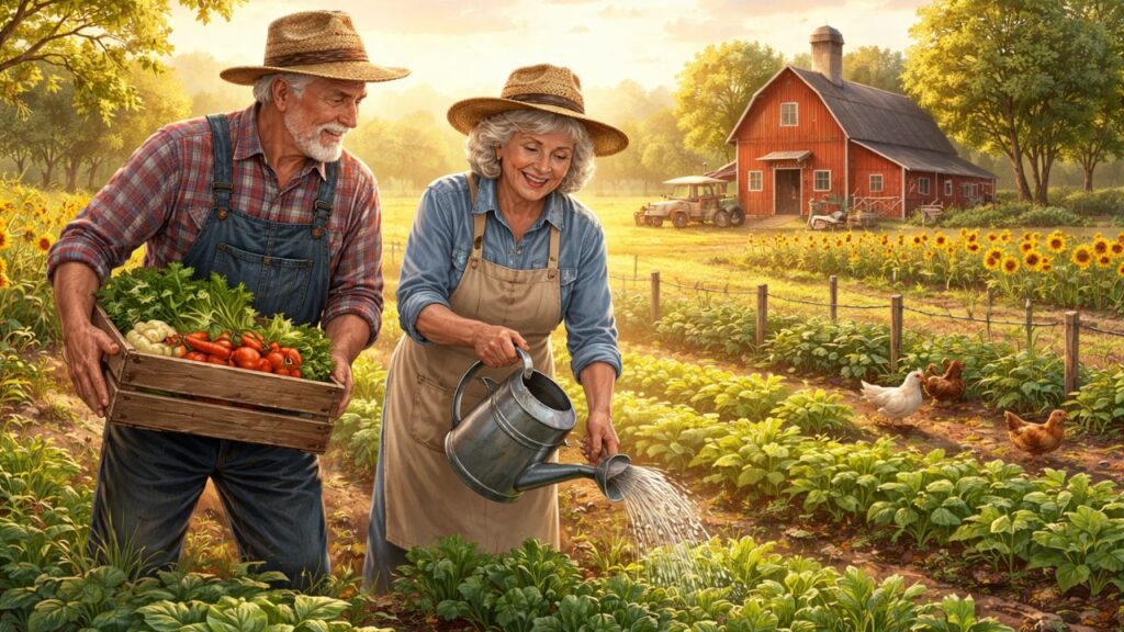 Temos mais de 80 anos e nos recusamos a nos aposentar da nossa fazenda familiar. Não nos traz muito dinheiro, mas é onde está nosso amor.