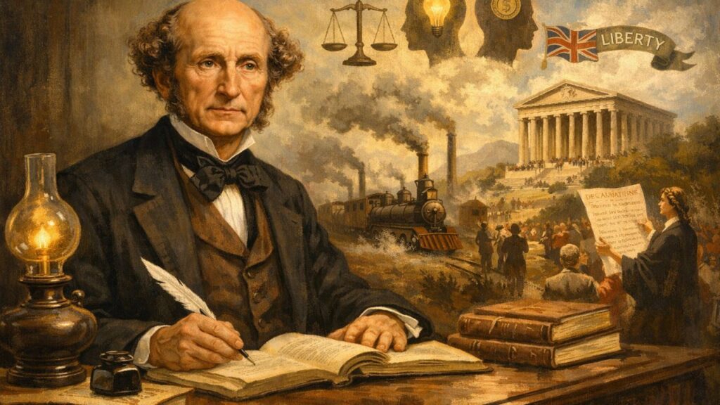 John Stuart Mill, filósofo utilitarista e liberal: "A liberdade de um termina onde começa a liberdade do outro."