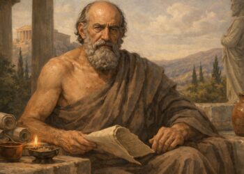 Zenão de Cítio, fundador do estoicismo e pensador ético: "A felicidade é uma boa corrente de vida."