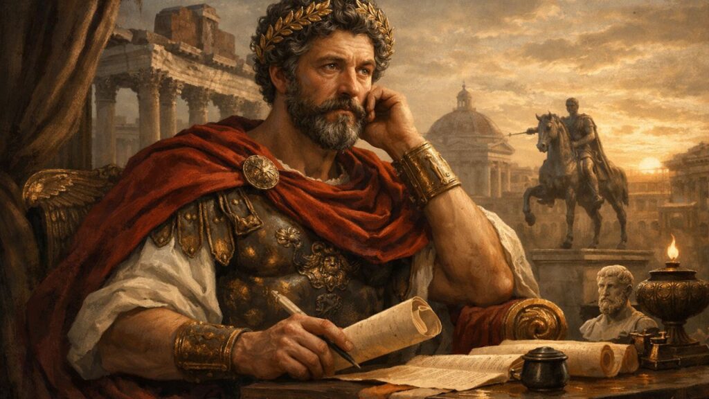 Marco Aurélio, imperador romano e autor de Meditações: “A felicidade da sua vida depende da qualidade dos seus pensamentos”