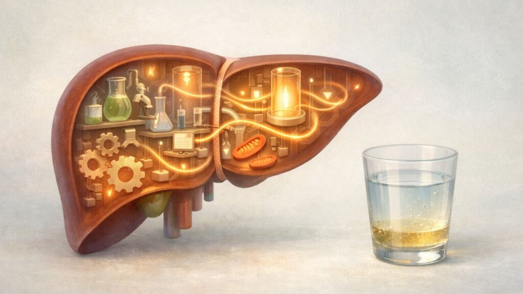 Nem detox, nem milagre: o que realmente acontece com seu fígado ao tomar vinagre de maçã com água