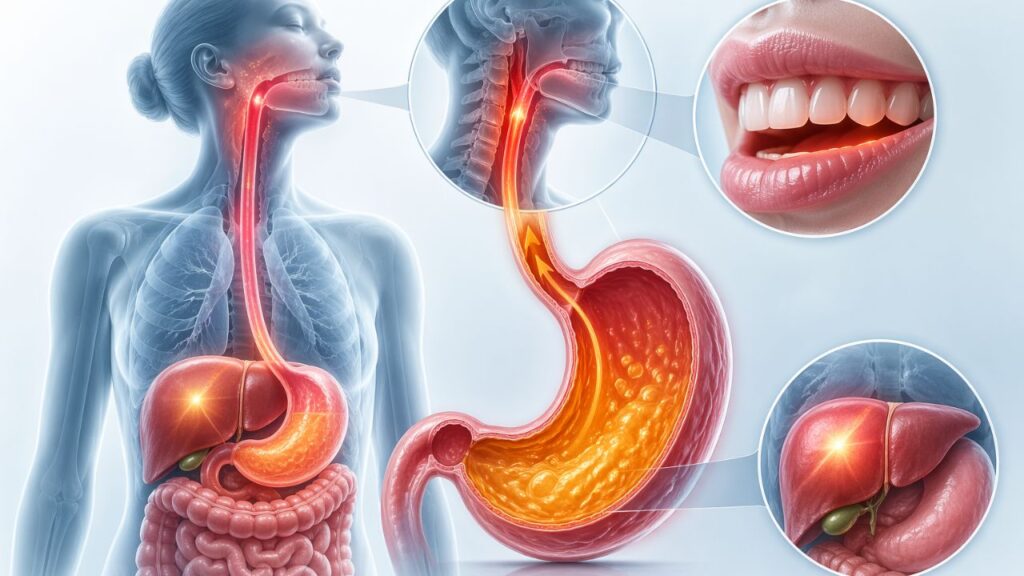 Garganta irritada e dentes sensíveis podem ser sinais de refluxo silencioso e problema digestivo oculto