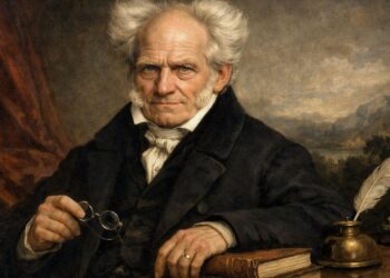 Arthur Schopenhauer, filósofo alemão (1788–1860), conhecido por seu pensamento pessimista: “O homem é um animal metafísico.”
