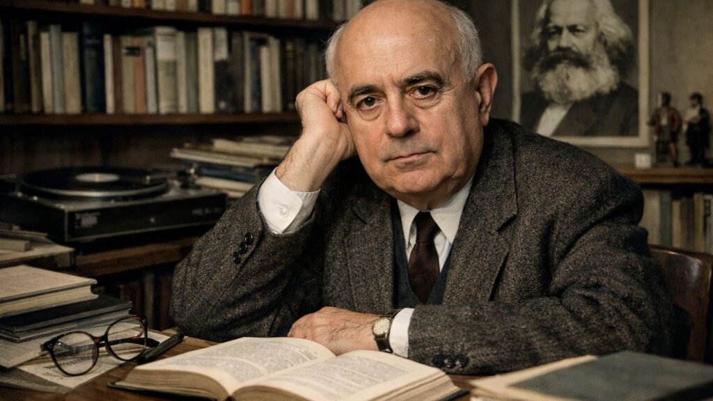 Theodor Adorno, filósofo da Escola de Frankfurt e crítico cultural: "Escrever poesia depois de Auschwitz é um ato bárbaro.”