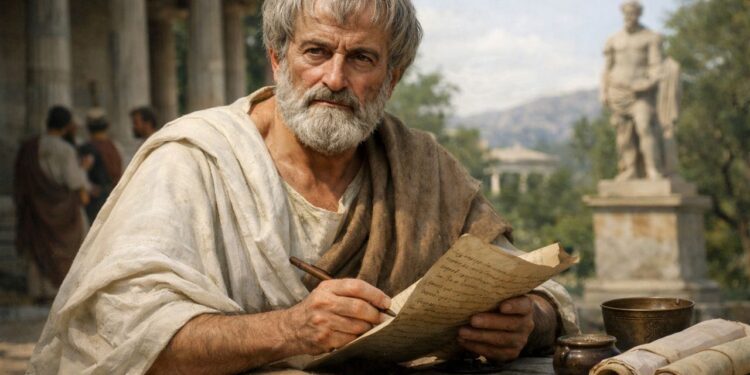 Aristóteles, filósofo grego e fundador do Liceu: "O homem é, por natureza, um animal político."