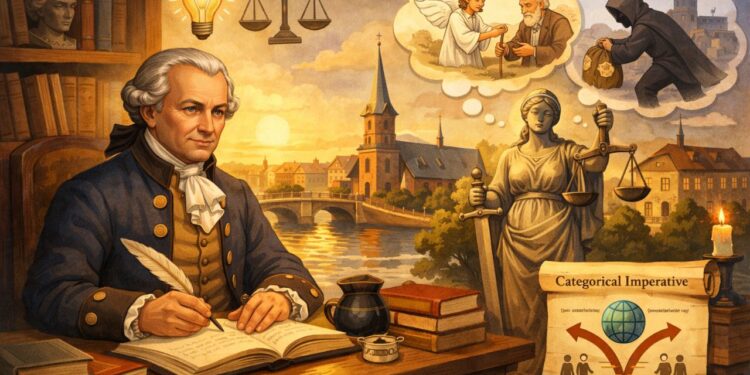 Immanuel Kant, filósofo do Iluminismo e criador do imperativo categórico: “Tem a coragem de usar o teu próprio entendimento” o pensamento que desperta mentes