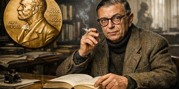 Jean-Paul Sartre, filósofo existencialista e vencedor do Prêmio Nobel de Literatura: “Estamos condenados à liberdade” o peso que poucos compreendem