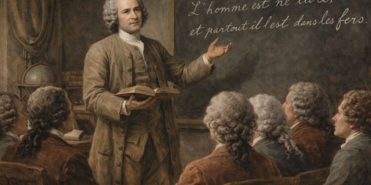 Jean-Jacques Rousseau, filósofo iluminista e teórico político: "O homem nasce livre, e por toda parte encontra-se acorrentado."