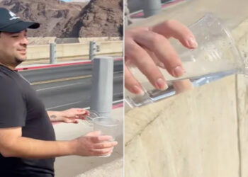 Homem é alertado a não jogar água na Represa Hoover, ignora e reação impressiona milhões