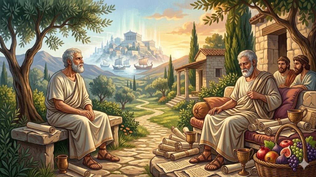 Epicuro, filósofo grego: “O que você tem hoje já esteve entre as coisas que você apenas esperava ter.”