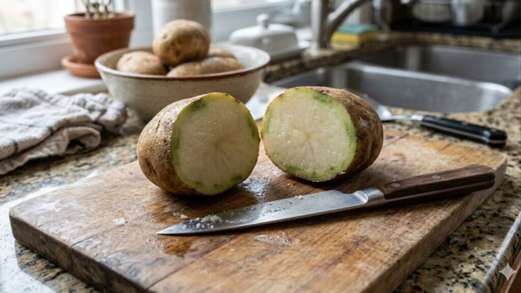 Especialistas explicam: batata com partes verdes nem sempre deve ir para a panela, mas “o gosto amargo já pode indicar um problema”