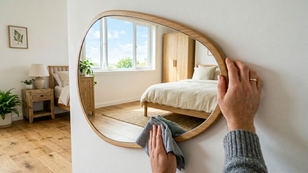 Adeus ao espelho redondo com alça de couro: a nova tendência de formatos orgânicos que vai dominar em 2026