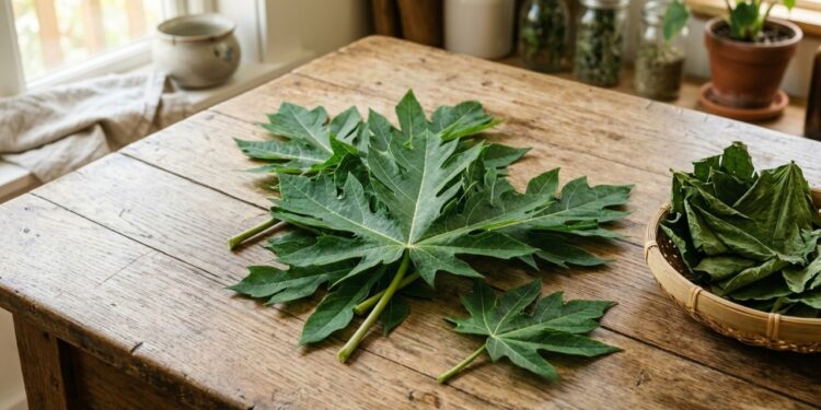 Muita gente joga fora, mas folhas de mamão escondem benefícios para seu corpo que surpreendem