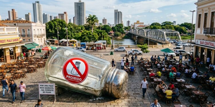A única capital do Nordeste fora do litoral proíbe saleiros na mesa dos bares